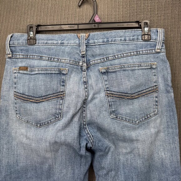 Ariat Mens 34X32 Blue Straight-Leg Denim Jeans Stretch Cotton Casual Wear (need - Picture 10 of 11